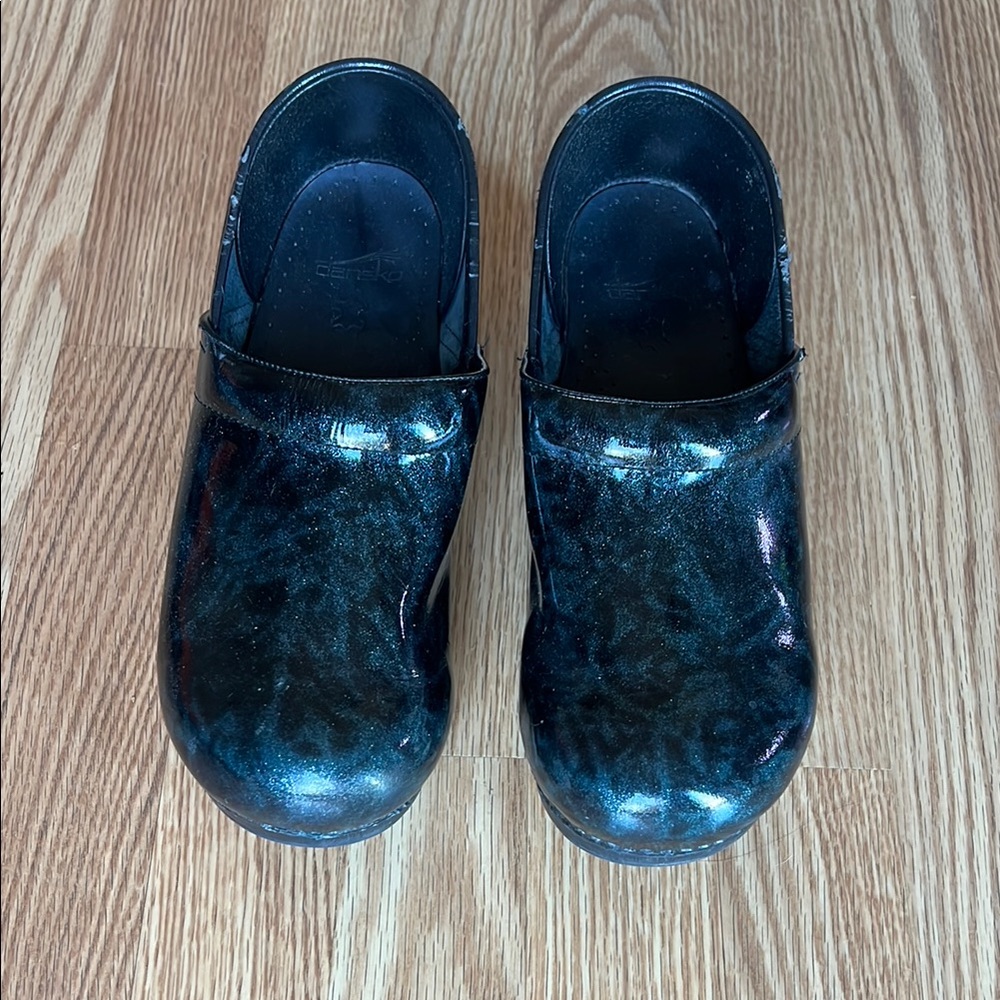 Dansko Shiny Black Clogs